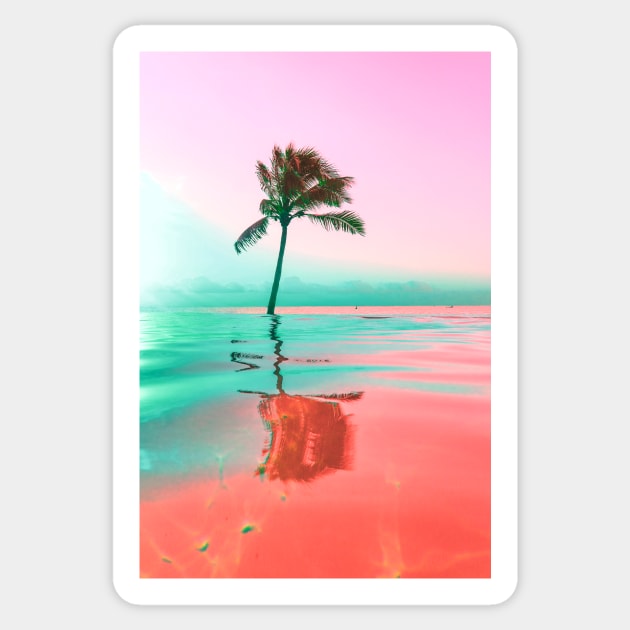 Tropical palm color Sticker by Vintage Dream